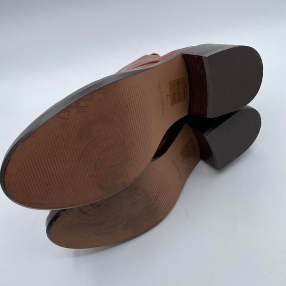 Madewell Women's Patti Brown Leather Boots Lace Up Ankle sz 7 Poetcore Cinnamon - Picture 7 of 8